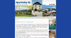 Desktop Screenshot of apartmany85.com