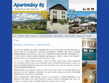 Tablet Screenshot of apartmany85.com